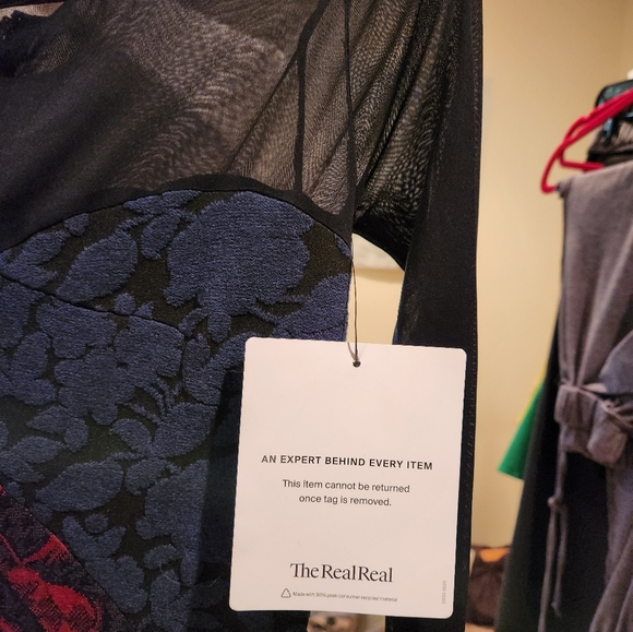 STELLA MCCARTNEY Designer Cocktail Dress Size 38/2 Blue Black Like New - Picture 13 of 14